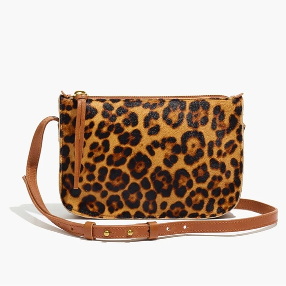 Madewell The Simple Crossbody Bag - Leopard Calf Hair convertible to clutch - Picture 2 of 15